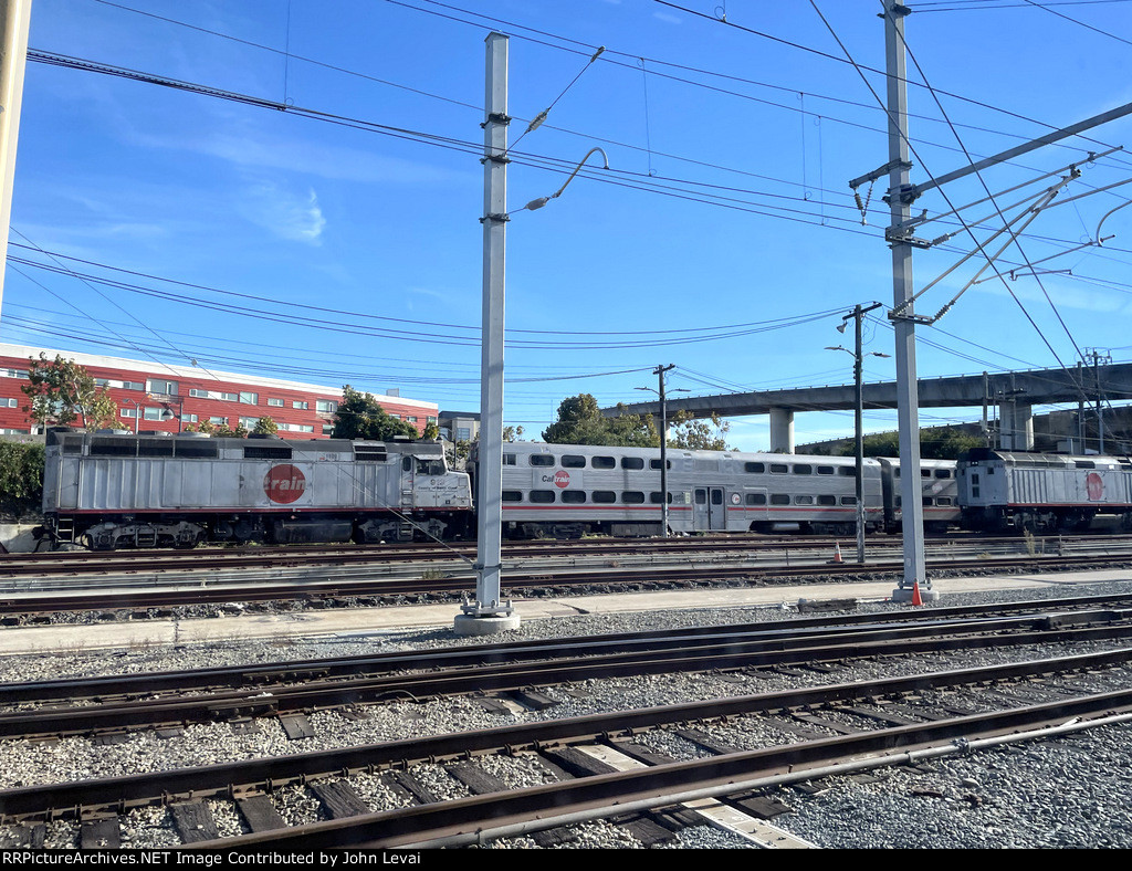 Retired Caltrain diesel hauled rolling stock